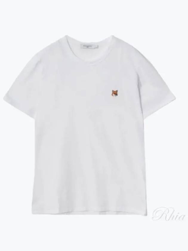 Fox Head Patch Classic Short Sleeve T-Shirt White - MAISON KITSUNE - BALAAN 2