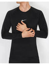 Pro Men's Dri Fit Tight Long Sleeve T-Shirt Black - NIKE - BALAAN 2