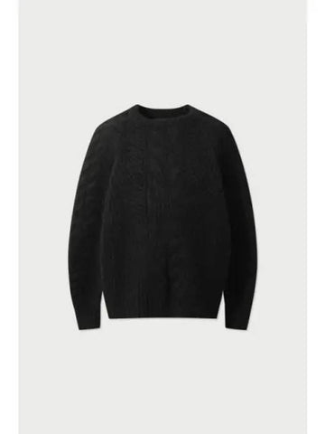 FOSTINSPE Alpaca blend cable knit sweater BLACK - IRO - BALAAN 1