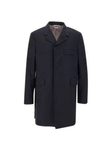 4 bar stripe plain weaving Chesterfield overcoat mock005A 06146 420 - THOM BROWNE - BALAAN 1