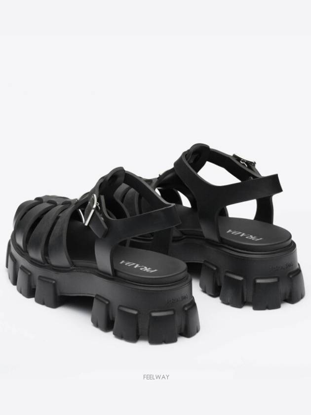 Monolith Rubber Sandals Black - PRADA - BALAAN 7