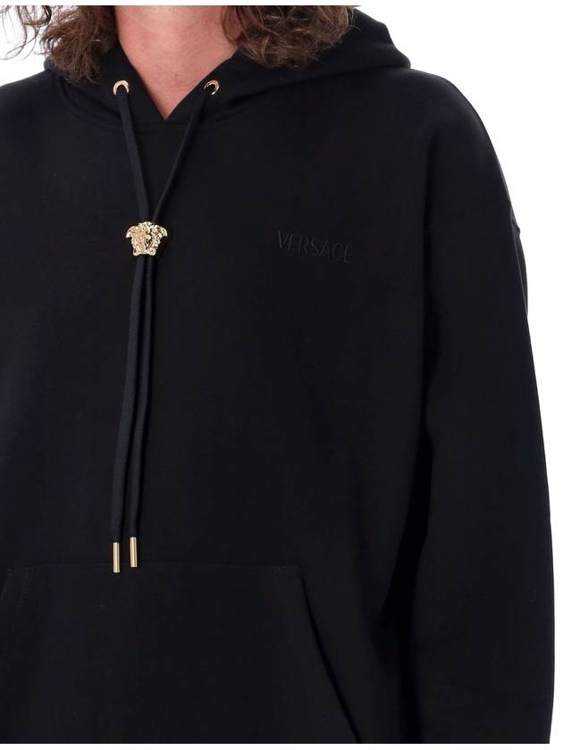 Medusa Roadstring Cotton Hoodie Black - VERSACE - BALAAN 4