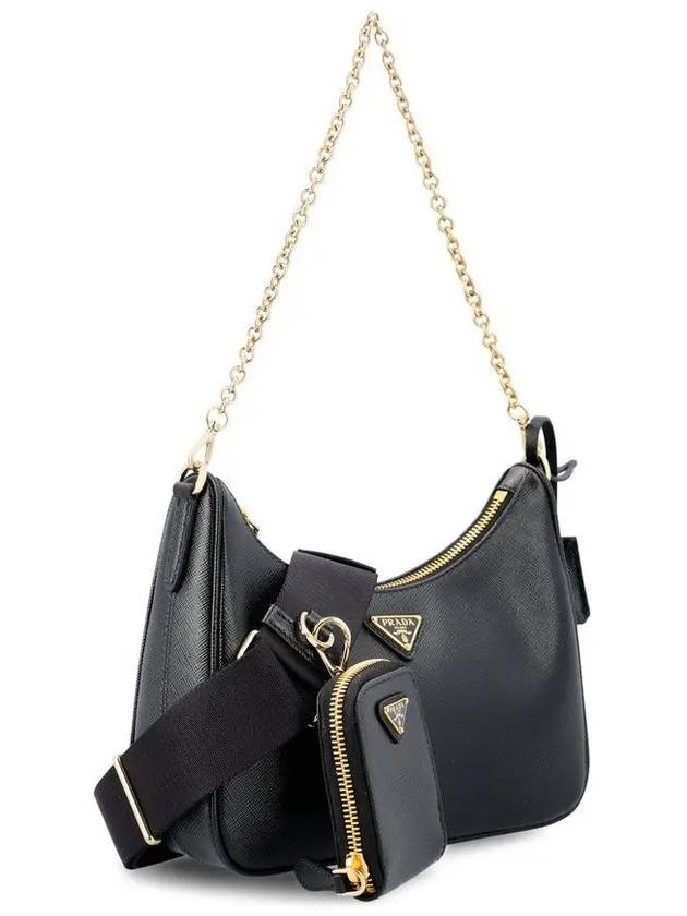 Re-Edition 2005 Saffiano Leather Shoulder Bag Black - PRADA - BALAAN 4