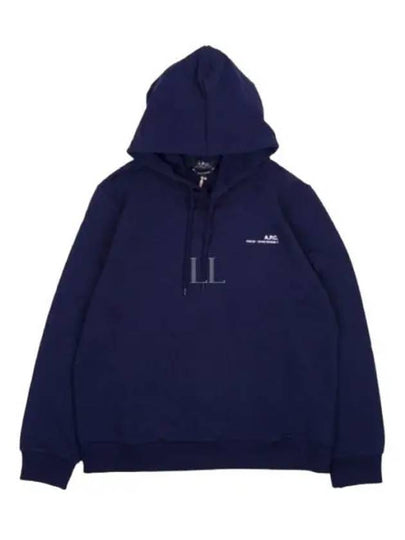 Women's Item Logo Print Hoodie Navy - A.P.C. - BALAAN 2