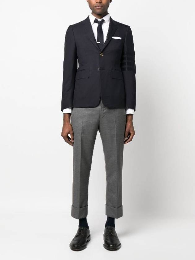 Plain Weave Suiting 4 Bar Classic Sport Jacket Dark Blue - THOM BROWNE - BALAAN 3