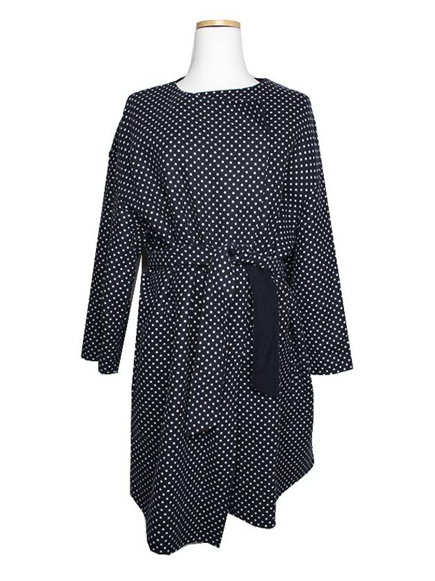 Navy double sided belted coat 66 77 - MAX MARA - BALAAN 3