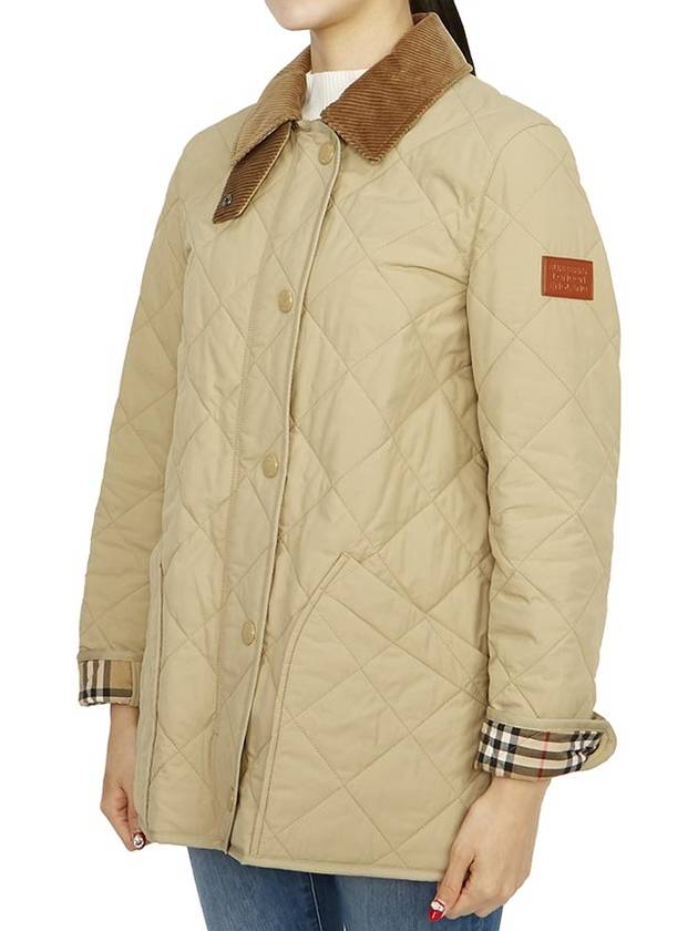 Diamond Quilted Thermoregulated Barn Jacket Honey - BURBERRY - BALAAN 4