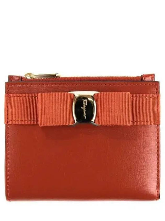 Vara Bow Half Wallet Red - SALVATORE FERRAGAMO - BALAAN 2