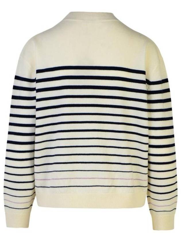 Billie Stripe Wool Knit Top Navy Ecru - A.P.C. - BALAAN 4