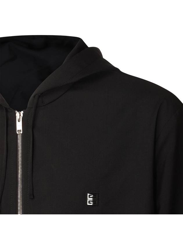 4G Detail Wool Zip-Up Hoodie Black - GIVENCHY - BALAAN 6