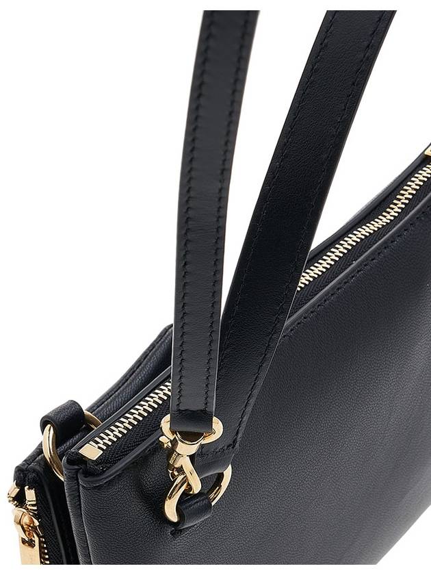 Logo Leather Zipper Tote Bag Black - JIL SANDER - BALAAN 10