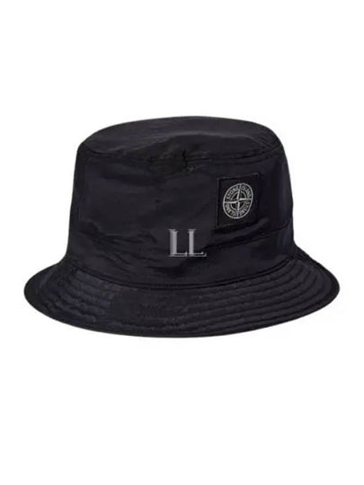 Logo Patch Nylon Metal Bucket Hat Black - STONE ISLAND - BALAAN 2