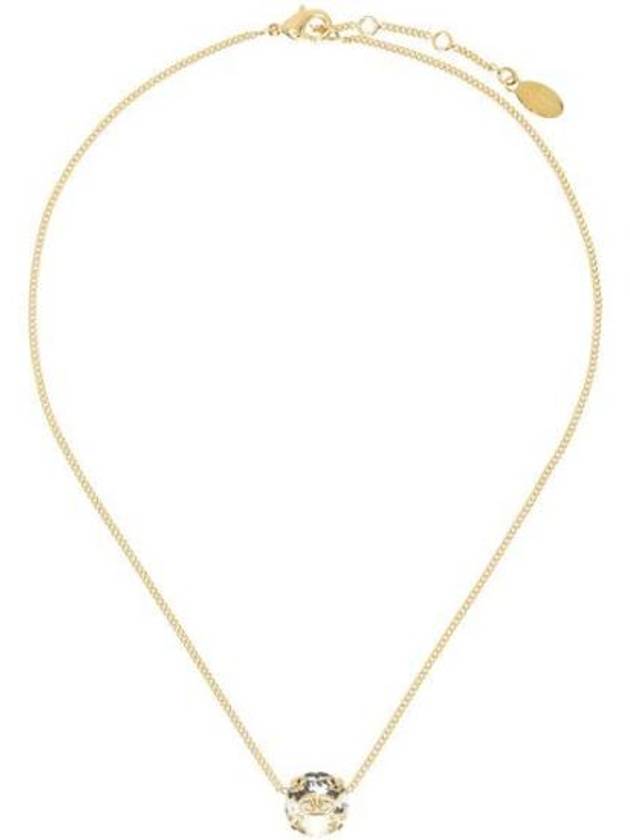 V logo metal crystal necklace - VALENTINO - BALAAN 2