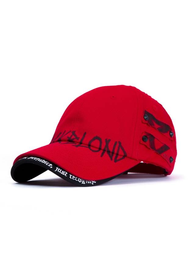 BBD Beyond Graffiti Logo Double Visor Ball Cap Red - BLACKBLOND - BALAAN 2