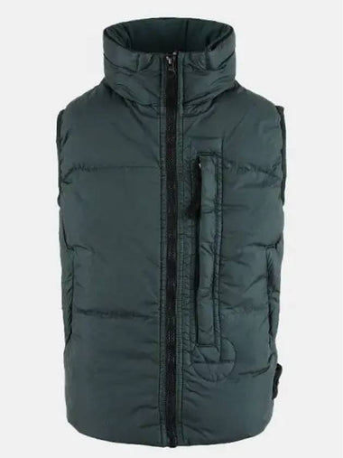 Stone Kids Waffen Patch Down Padded Vest Dark Green 7516G0133 V0057 270779 1101453 - STONE ISLAND - BALAAN 1