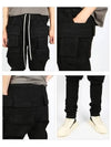 Dark Shadow Creech Drawstring Cargo BaGGy Pants Black - RICK OWENS - BALAAN 4