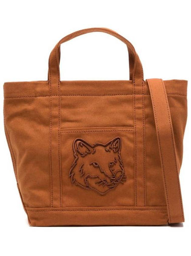 Fox Head Small Tote Bag Brown - MAISON KITSUNE - BALAAN 1