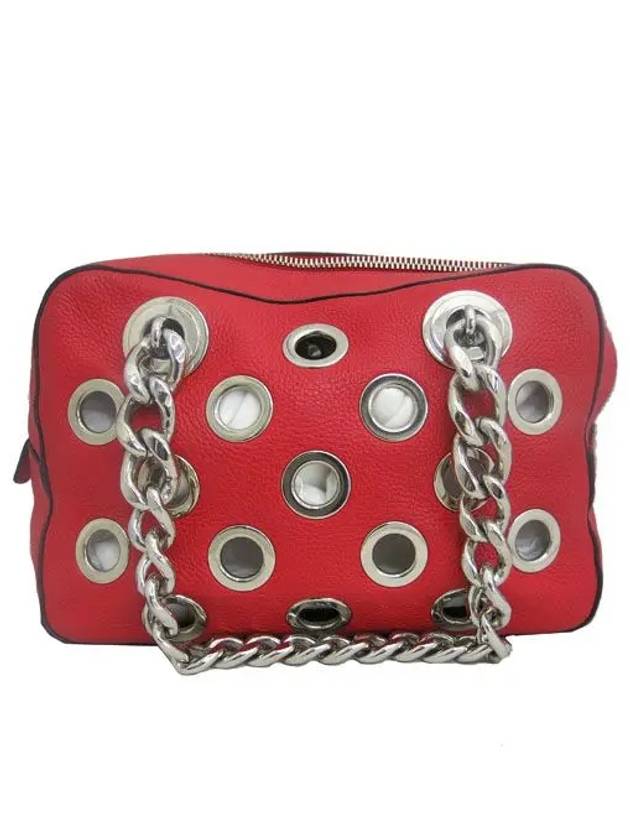 Red color shoulder bag - PRADA - BALAAN 2