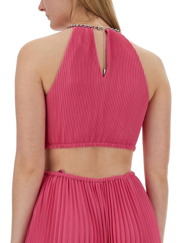 Michael Kors Pleated Georgette Dress With Cut-Out Details - MICHAEL KORS - BALAAN 4