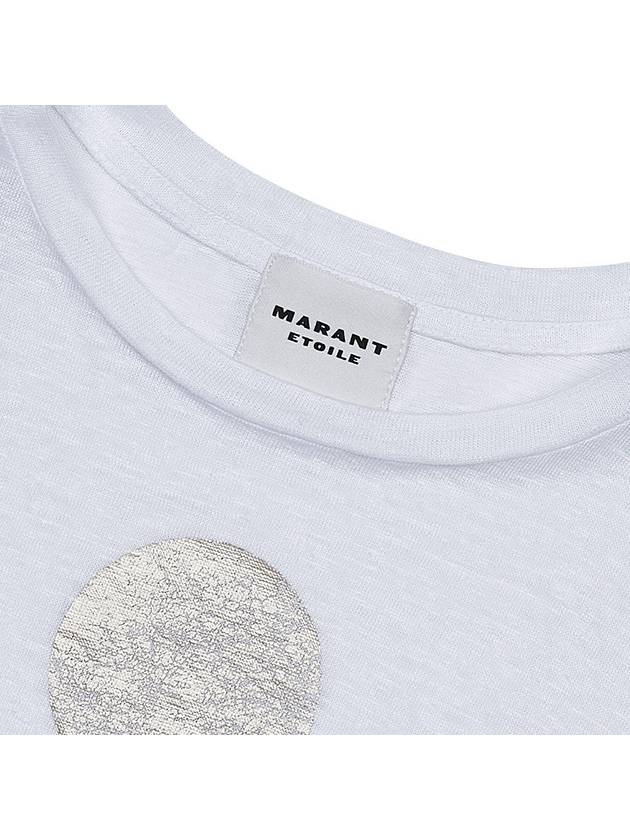 Zwell Logo Print Short Sleeve T-Shirt White - ISABEL MARANT - BALAAN 5