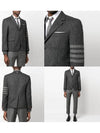 Donegal Tweed 4 Bar Single Breasted Blazer Jacket Grey - THOM BROWNE - BALAAN 8