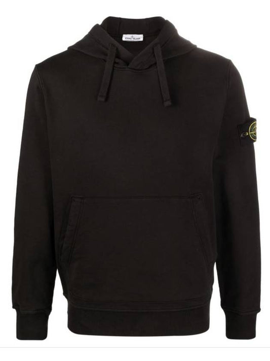 Waffen Patch Cotton Fleece Hoodie Black - STONE ISLAND - BALAAN 2