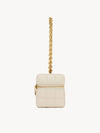 CASSANDRE MATELASSE CARRE mini cube lambskin material rose earphone case - SAINT LAURENT - BALAAN 6