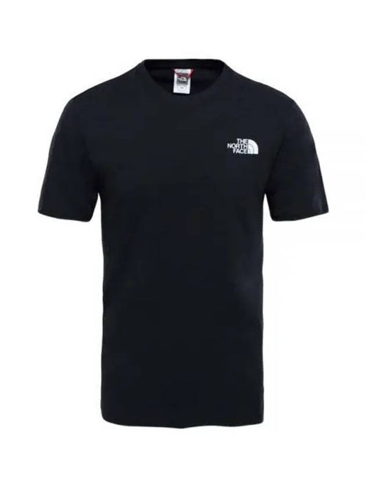 Men's Red Box Cotton Short Sleeve T-Shirt Black - THE NORTH FACE - BALAAN 1