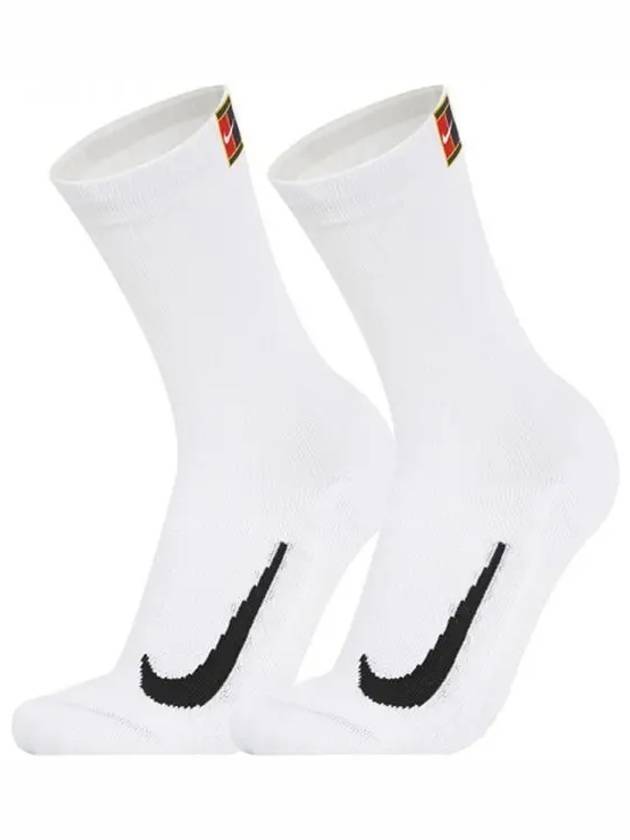 Court Multiplier Cushioned Tennis Crew Socks 2 Pack White - NIKE - BALAAN 1