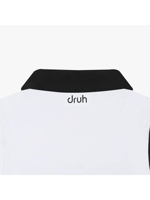 Drew Single Variation Color Combination Short Sleeve T-Shirt DF42ST03WHITE - DRUH GOLF - BALAAN 6