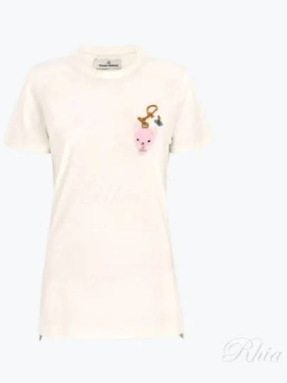 ORB Bear Short Sleeve T-Shirt White - VIVIENNE WESTWOOD - BALAAN 2