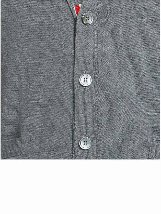 Milano Stitch 4-Bar Cardigan Medium Grey - THOM BROWNE - BALAAN 6