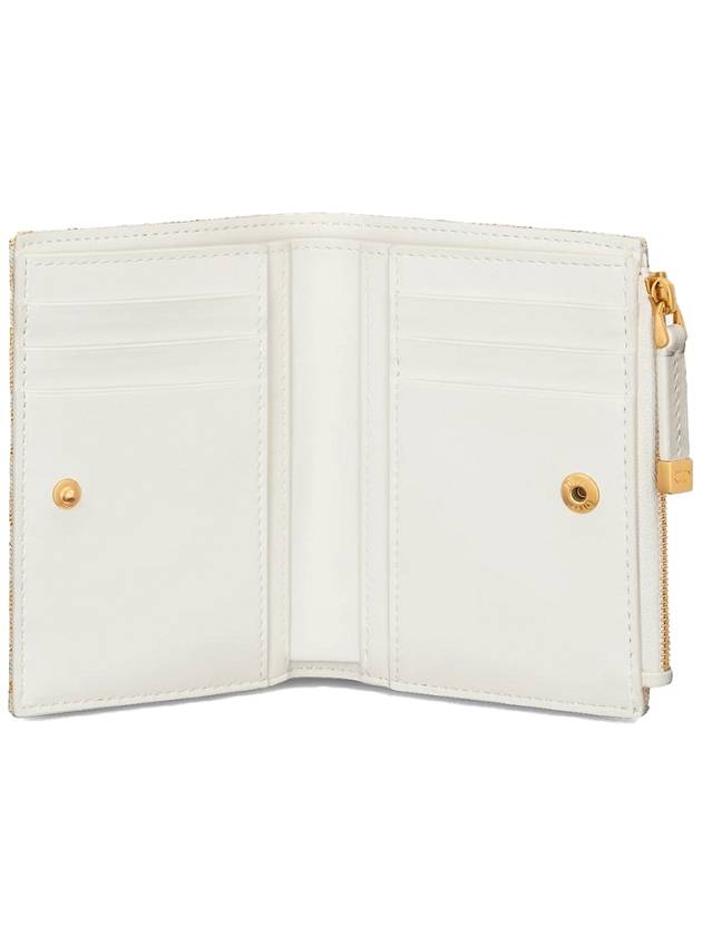 30 Montaigne Dahlia Half Wallet Gold Ivory - DIOR - BALAAN 5