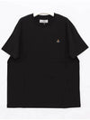 ORB Logo Cotton Short Sleeve T-Shirt Black - VIVIENNE WESTWOOD - BALAAN 4