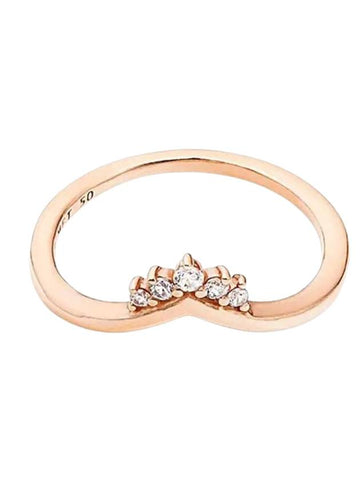 Tiara Wishbone Ring Rose Gold - PANDORA - BALAAN 1