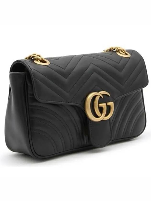 GG Marmont Matelasse Small Shoulder Bag Black - GUCCI - BALAAN 3