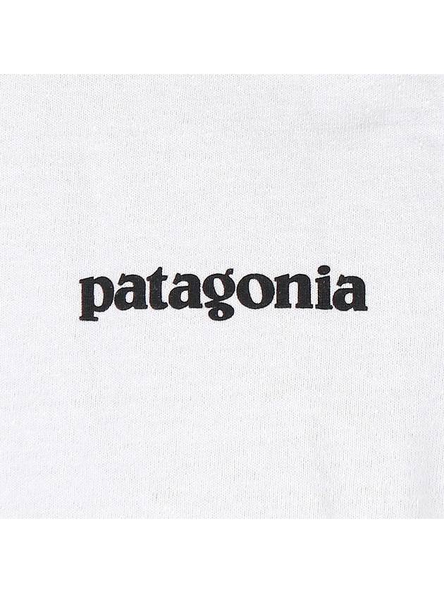 P6 Logo Responsibili Long Sleeve T-Shirt White - PATAGONIA - BALAAN 7