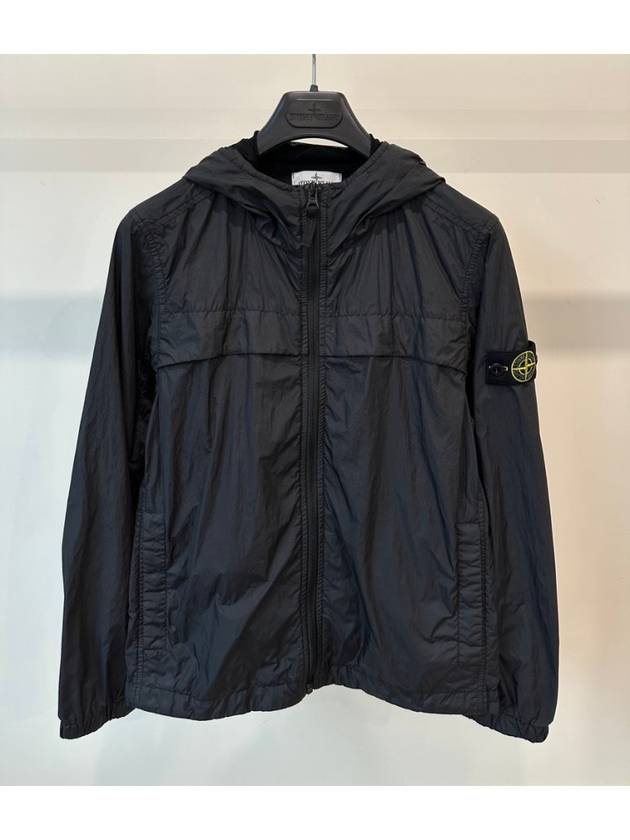 Kids Windbreaker Jacket K1S164100001 S0033 V0029 Black 12A - STONE ISLAND - BALAAN 1