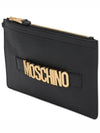 Grain leather logo plaque clutch A8410 8003 0555 - MOSCHINO - BALAAN 3