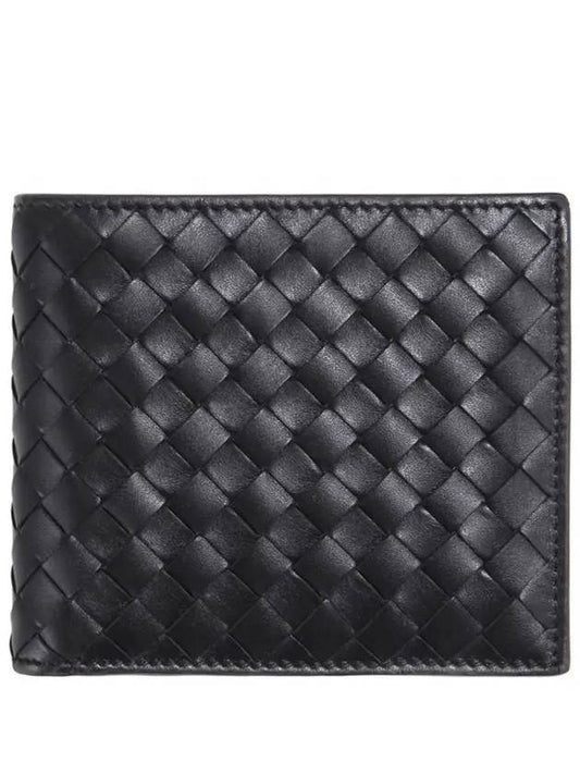 Intreciato Weaving Half Wallet Black - BOTTEGA VENETA - BALAAN 2