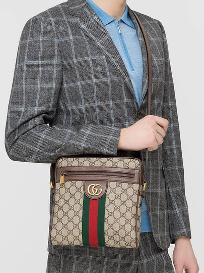 Men's Ophidia GG Small Messenger Bag Beige Ebony - GUCCI - BALAAN 2