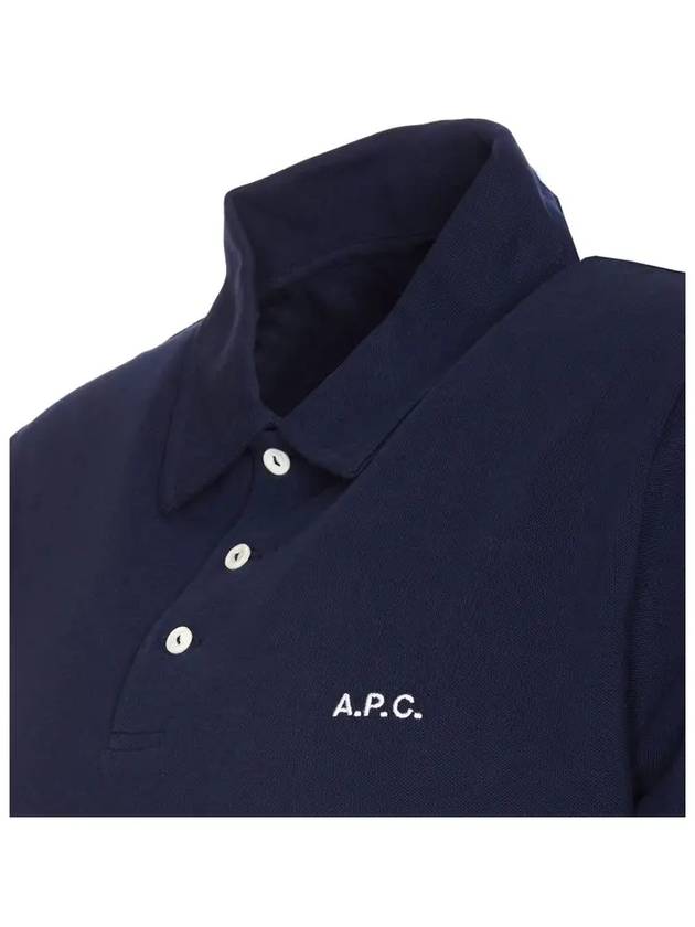 Austin Embroidery Logo Polo Shirt Blue - A.P.C. - BALAAN 5