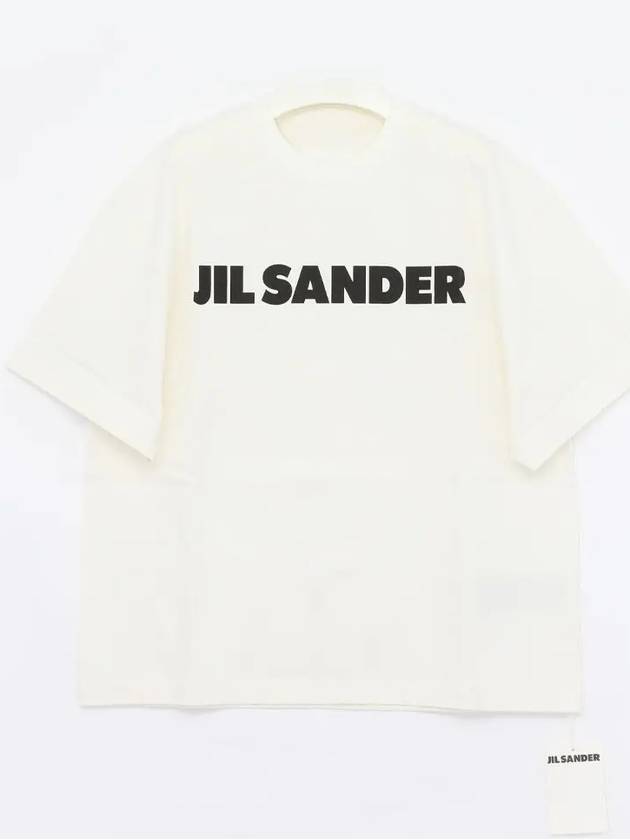 Print Logo Short Sleeve T-Shirt White - JIL SANDER - BALAAN 2