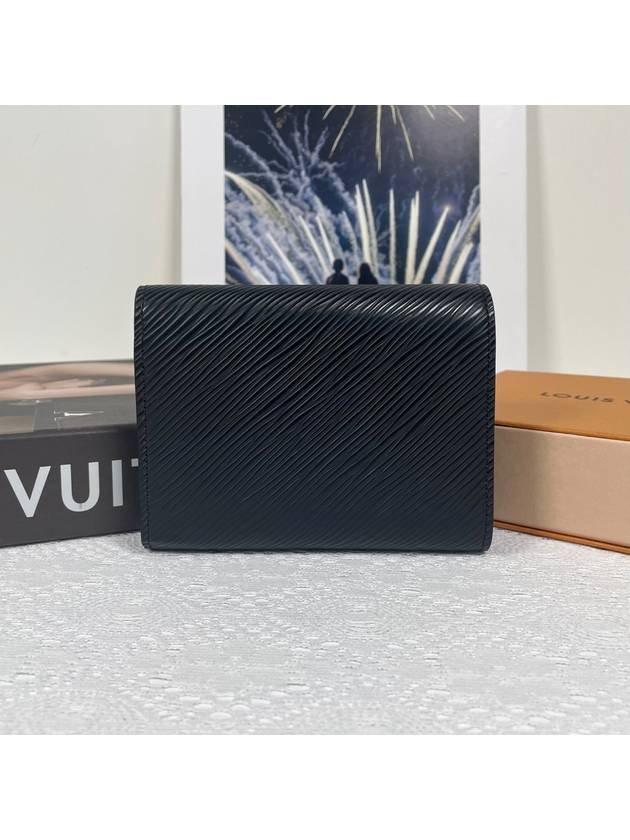 Twist Logo Epi Leather Compact Half Wallet Black - LOUIS VUITTON - BALAAN 5