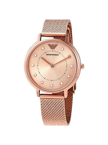 Crystal Quartz Metal Watch Pink - EMPORIO ARMANI - BALAAN 1