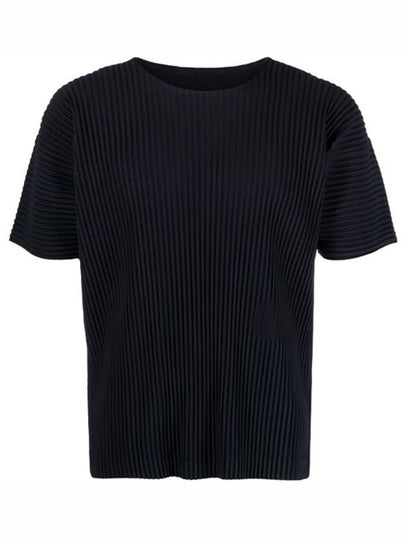 Crew Neck Classic Short Sleeve T-Shirt Black - ISSEY MIYAKE - BALAAN 2