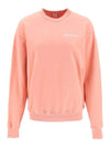 Logo Print Crew Neck Cotton Sweatshirt Pink - SPORTY & RICH - BALAAN 1