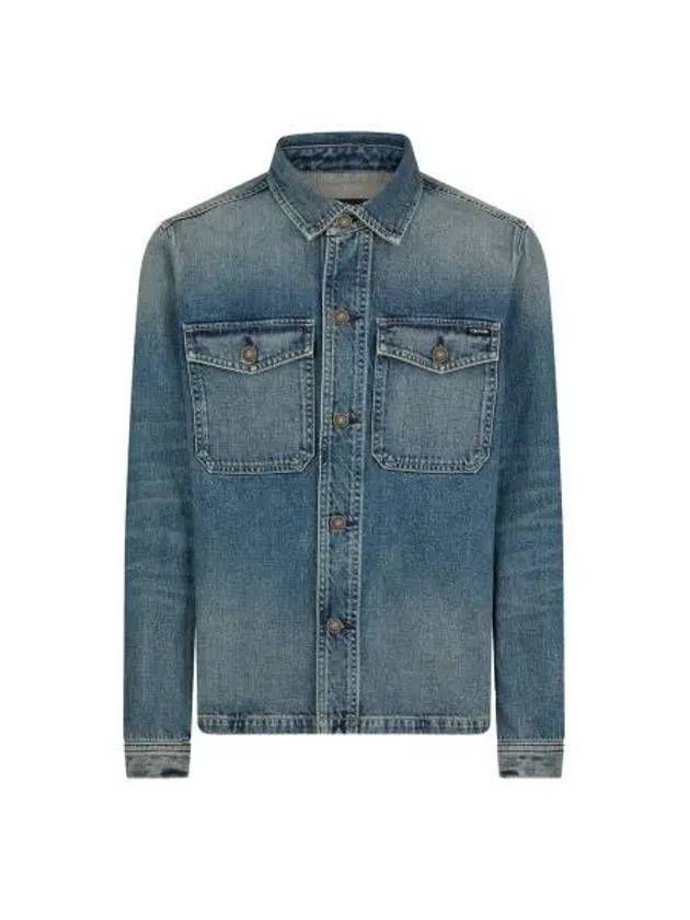 Logo Label Denim Jacket Blue - TOM FORD - BALAAN 2