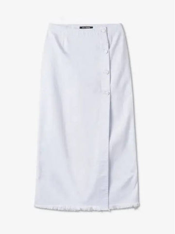 Rab Wrap Button Denim Skirt White 231W4660010 - RAF SIMONS - BALAAN 1