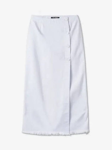 Rab Wrap Button Denim Skirt White 231W4660010 - RAF SIMONS - BALAAN 1